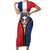 Personalized Dominican Republic 1844 Family Matching Short Sleeve Bodycon Dress and Hawaiian Shirt Coat Of Arms Zipper Stylized