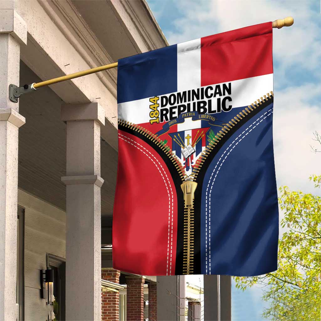 Dominican Republic 1844 Garden Flag Coat Of Arms Zipper Stylized