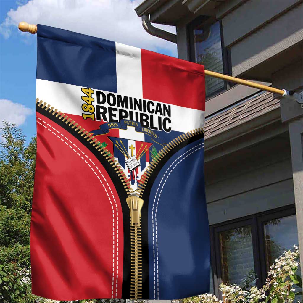 Dominican Republic 1844 Garden Flag Coat Of Arms Zipper Stylized