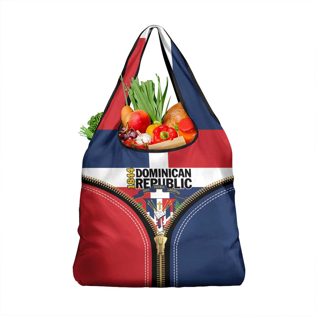 Dominican Republic 1844 Grocery Bag Coat Of Arms Zipper Stylized
