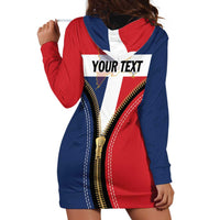 Personalized Dominican Republic 1844 Hoodie Dress Coat Of Arms Zipper Stylized