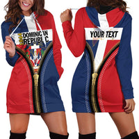 Personalized Dominican Republic 1844 Hoodie Dress Coat Of Arms Zipper Stylized