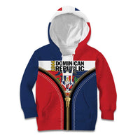 Personalized Dominican Republic 1844 Kid Hoodie Coat Of Arms Zipper Stylized