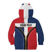 Personalized Dominican Republic 1844 Kid Hoodie Coat Of Arms Zipper Stylized
