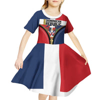 Personalized Dominican Republic 1844 Kid Short Sleeve Dress Coat Of Arms Zipper Stylized