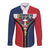 Personalized Dominican Republic 1844 Long Sleeve Button Shirt Coat Of Arms Zipper Stylized