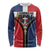 Personalized Dominican Republic 1844 Long Sleeve Shirt Coat Of Arms Zipper Stylized