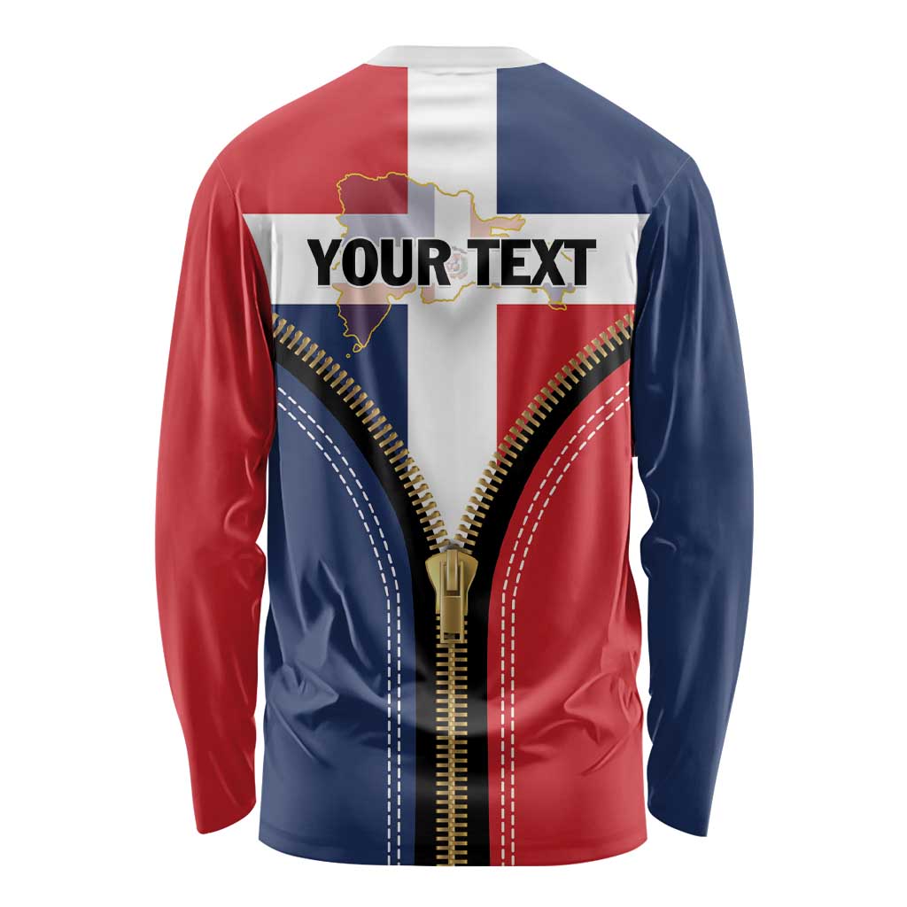 Personalized Dominican Republic 1844 Long Sleeve Shirt Coat Of Arms Zipper Stylized