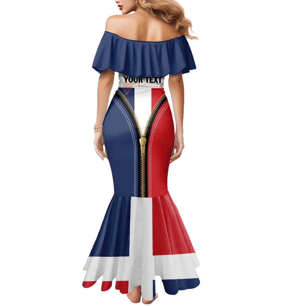 Personalized Dominican Republic 1844 Mermaid Dress Coat Of Arms Zipper Stylized