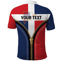 Personalized Dominican Republic 1844 Polo Shirt Coat Of Arms Zipper Stylized