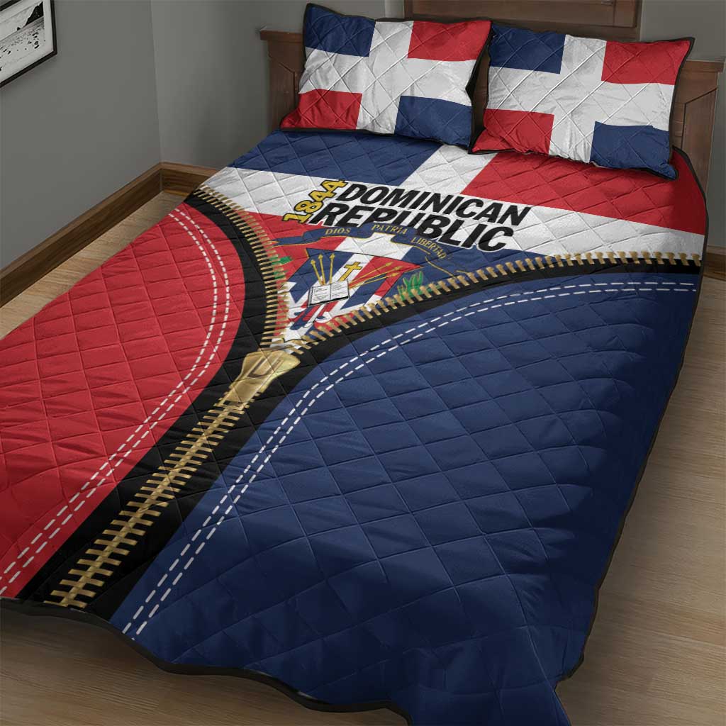 Dominican Republic 1844 Quilt Bed Set Coat Of Arms Zipper Stylized