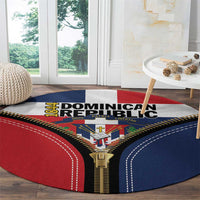 Dominican Republic 1844 Round Carpet Coat Of Arms Zipper Stylized