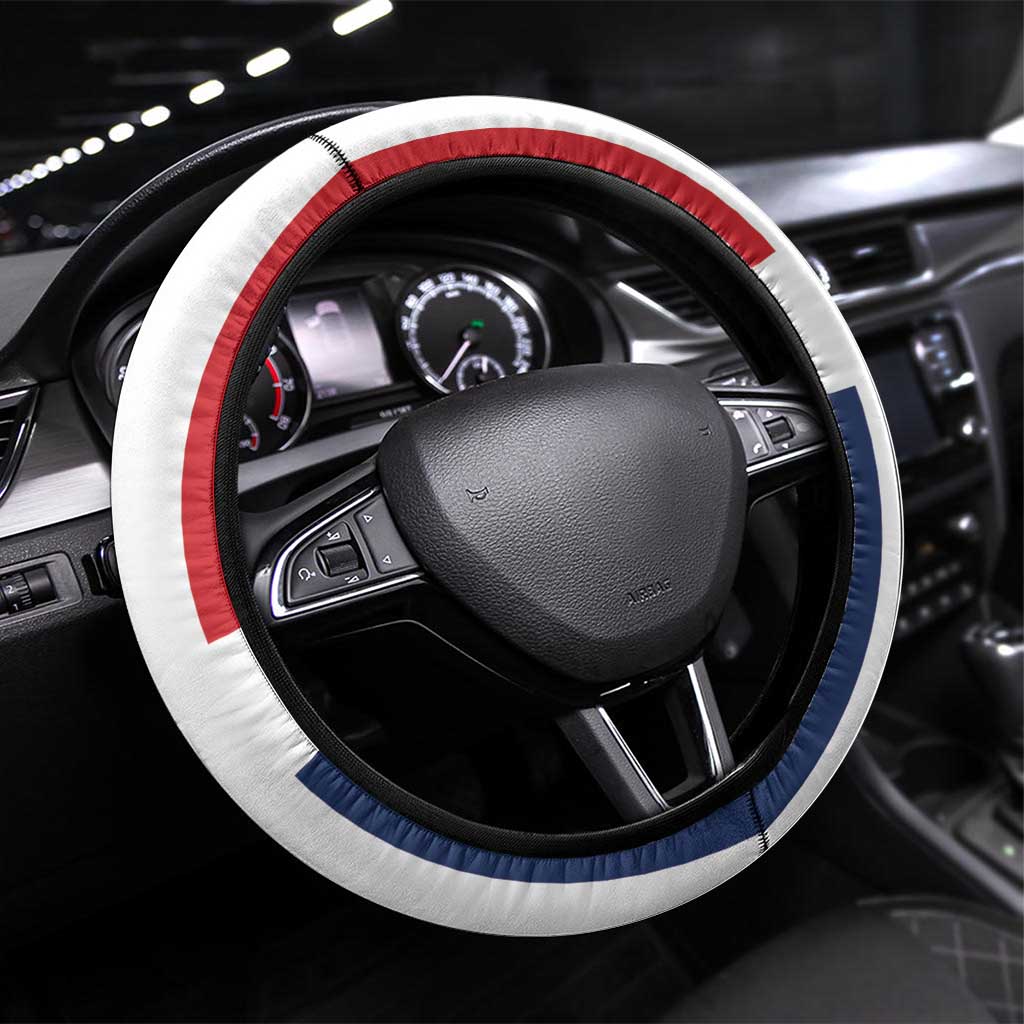 Dominican Republic 1844 Steering Wheel Cover Coat Of Arms Zipper Stylized