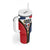 Personalized Dominican Republic 1844 Tumbler With Handle Coat Of Arms Zipper Stylized