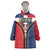 Personalized Dominican Republic 1844 Wearable Blanket Hoodie Coat Of Arms Zipper Stylized