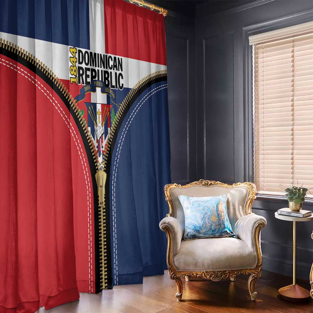 Dominican Republic 1844 Window Curtain Coat Of Arms Zipper Stylized