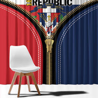 Dominican Republic 1844 Window Curtain Coat Of Arms Zipper Stylized