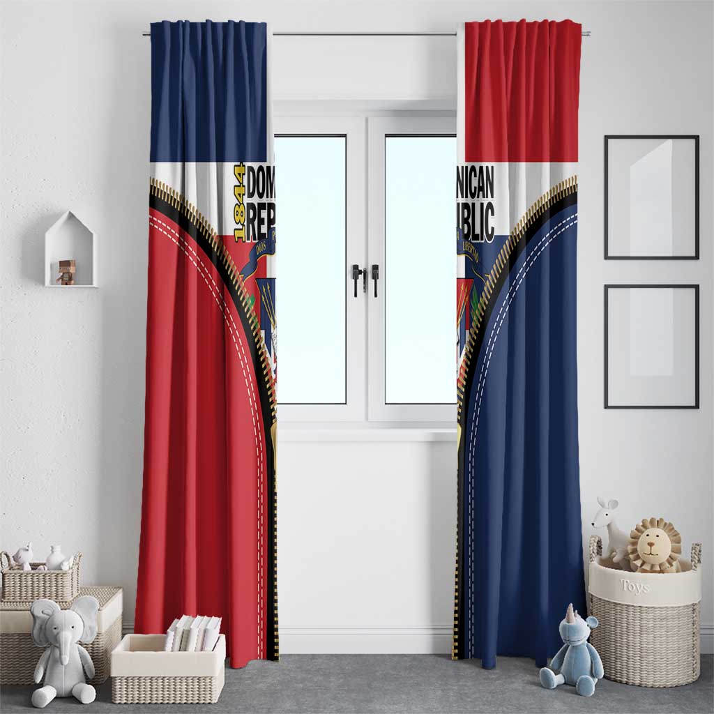 Dominican Republic 1844 Window Curtain Coat Of Arms Zipper Stylized