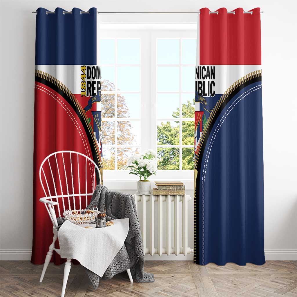 Dominican Republic 1844 Window Curtain Coat Of Arms Zipper Stylized