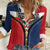Personalized Dominican Republic 1844 Women Casual Shirt Coat Of Arms Zipper Stylized