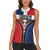 Personalized Dominican Republic 1844 Women Sleeveless Polo Shirt Coat Of Arms Zipper Stylized