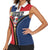 Personalized Dominican Republic 1844 Women Sleeveless Polo Shirt Coat Of Arms Zipper Stylized