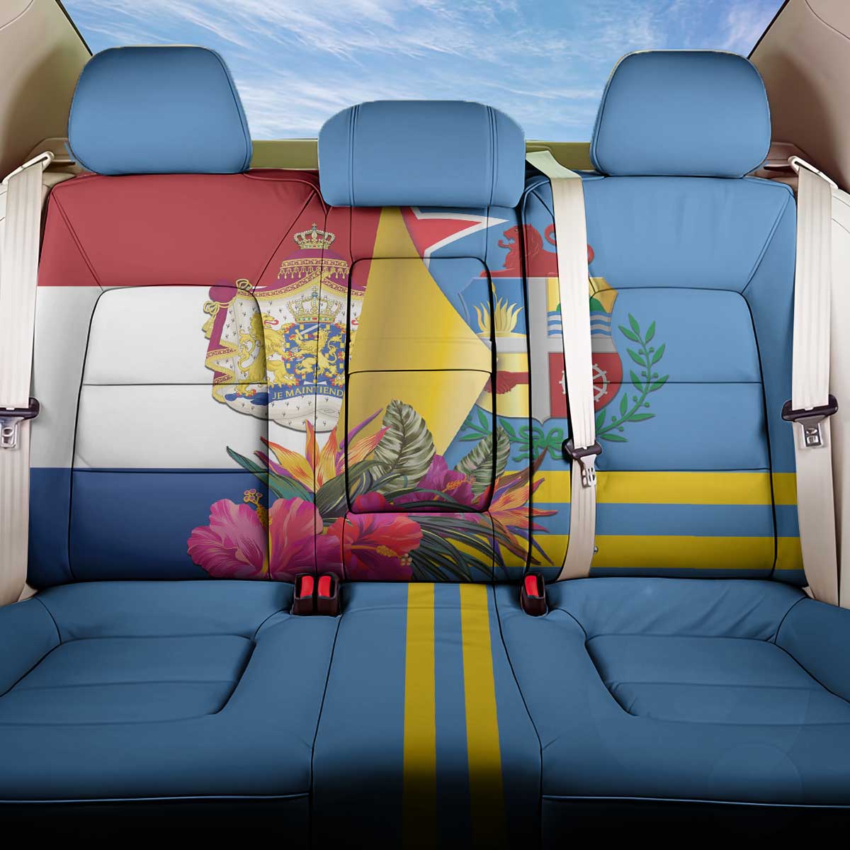 Aruba-Netherlands Back Car Seat Cover Tropical Unique Style
