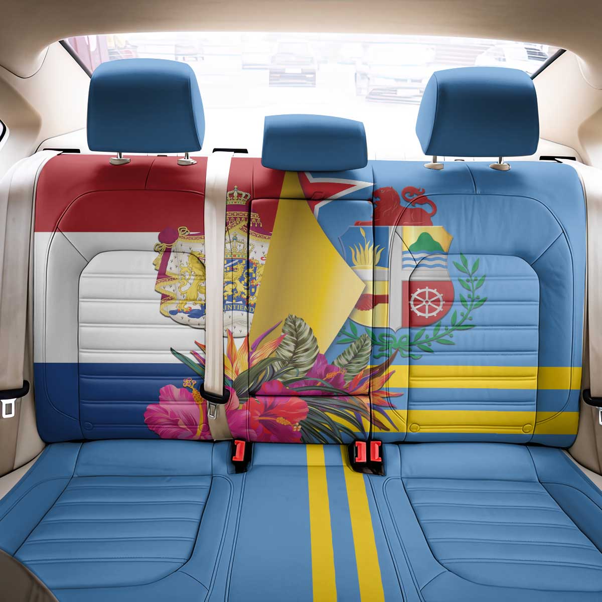 Aruba-Netherlands Back Car Seat Cover Tropical Unique Style
