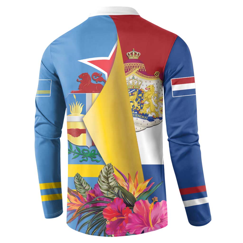 Aruba-Netherlands Button Sweatshirt Tropical Unique Style