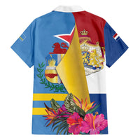 Aruba-Netherlands Family Matching Off The Shoulder Long Sleeve Dress and Hawaiian Shirt Tropical Unique Style