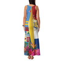Aruba-Netherlands Family Matching Tank Maxi Dress and Hawaiian Shirt Tropical Unique Style