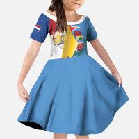 Aruba-Netherlands Kid Short Sleeve Dress Tropical Unique Style