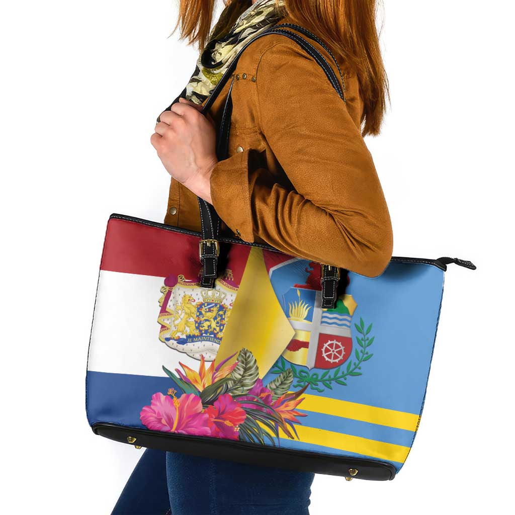 Aruba-Netherlands Leather Tote Bag Tropical Unique Style