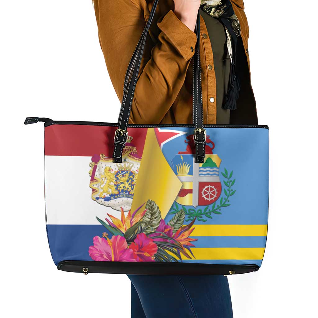 Aruba-Netherlands Leather Tote Bag Tropical Unique Style