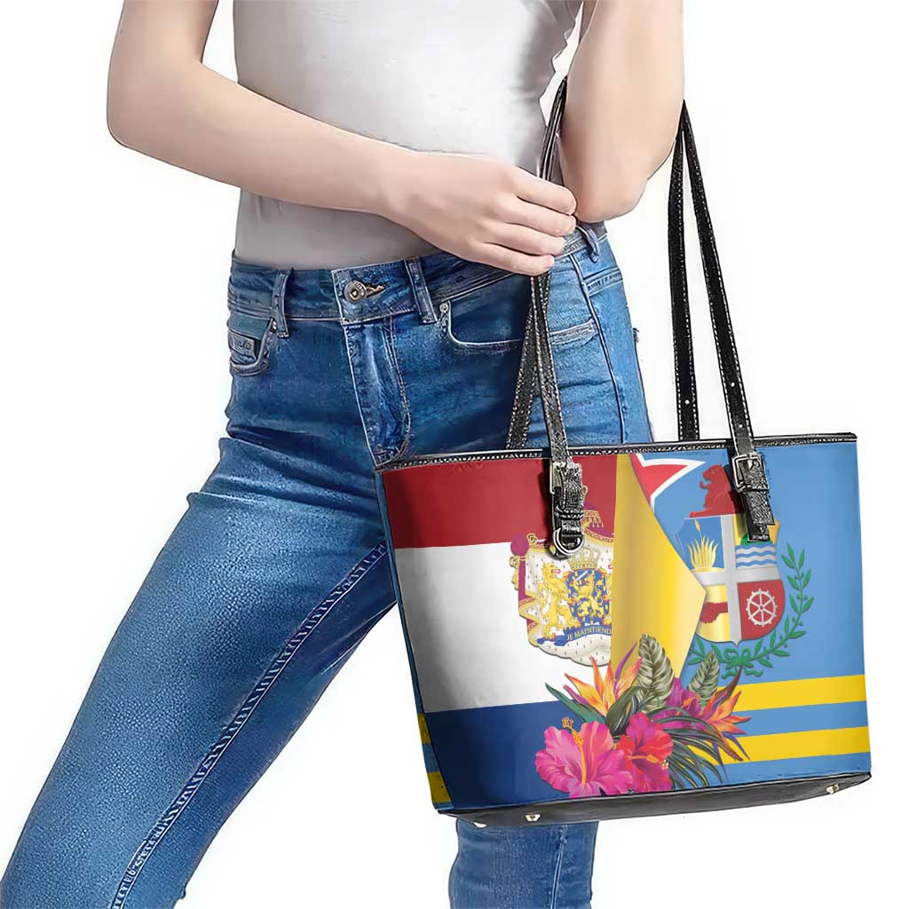 Aruba-Netherlands Leather Tote Bag Tropical Unique Style
