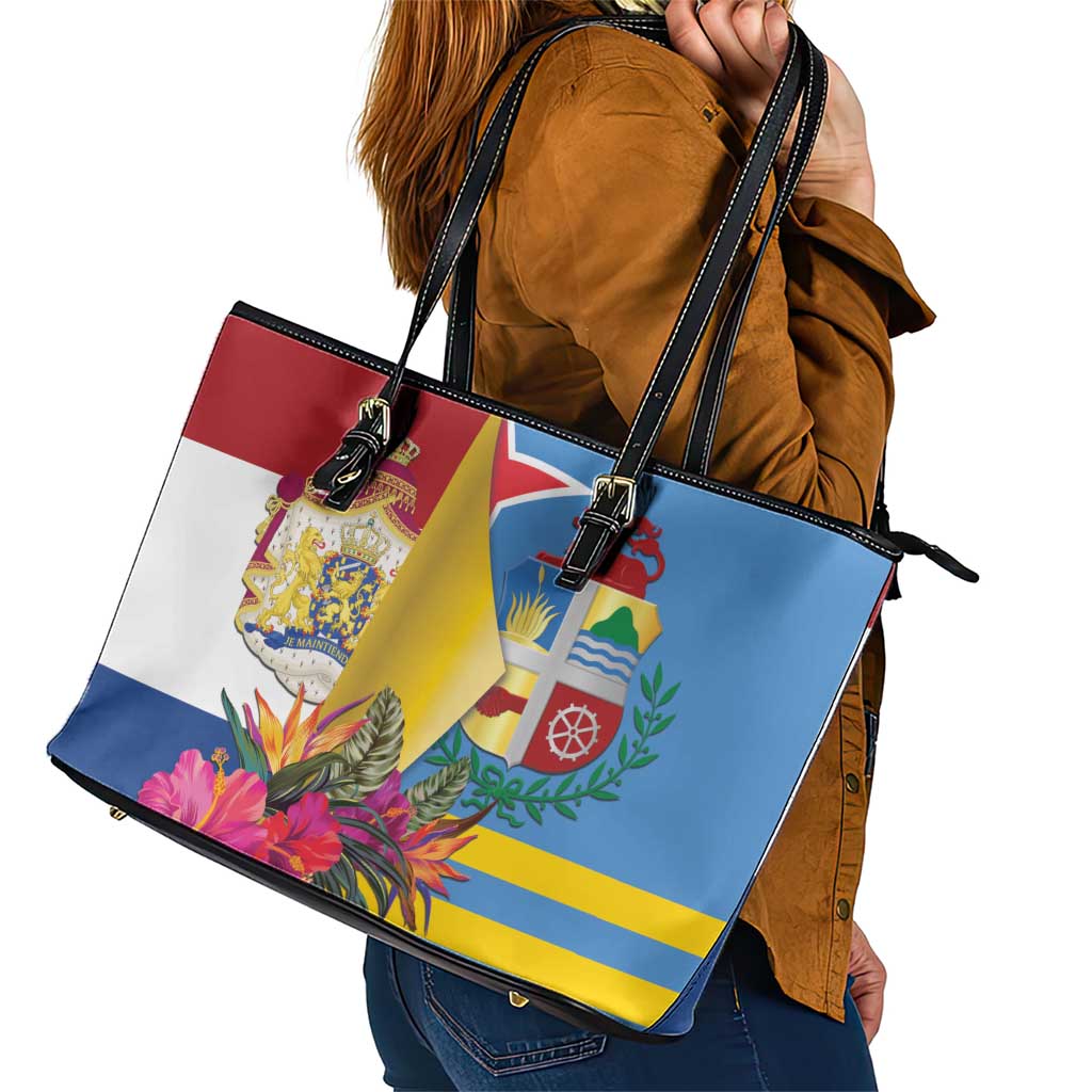 Aruba-Netherlands Leather Tote Bag Tropical Unique Style