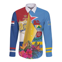 Aruba-Netherlands Long Sleeve Button Shirt Tropical Unique Style