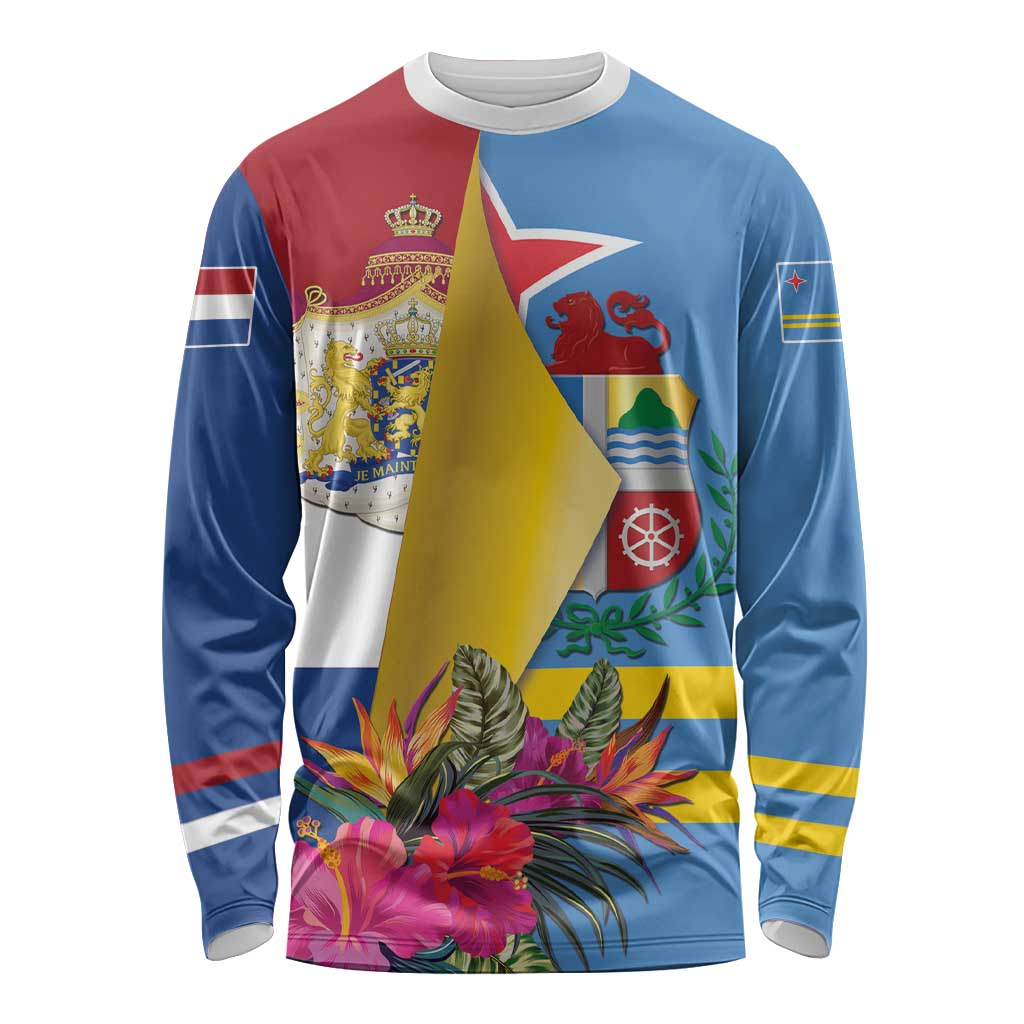 Aruba-Netherlands Long Sleeve Shirt Tropical Unique Style