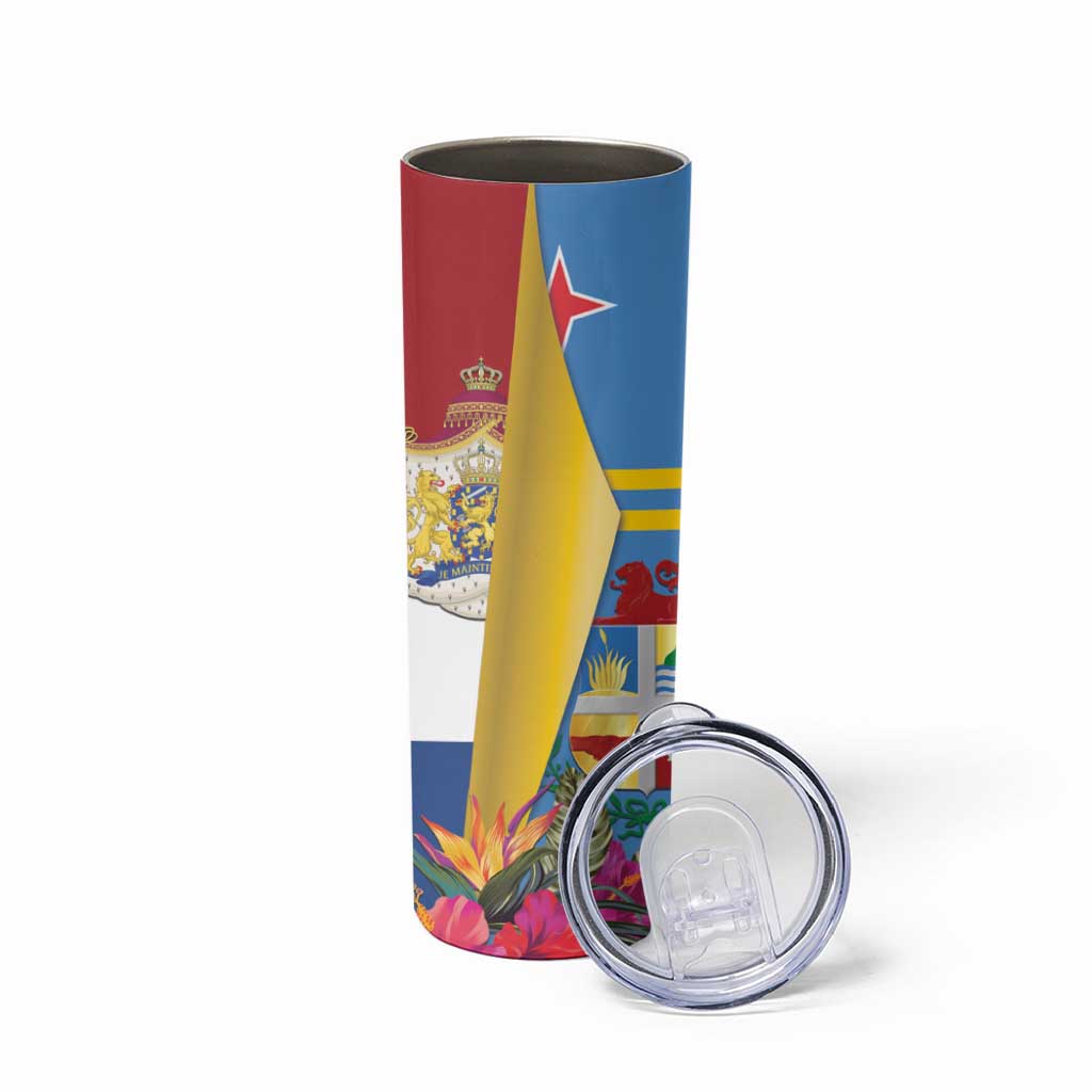 Aruba x Netherlands Skinny Tumbler Tropical Unique Style