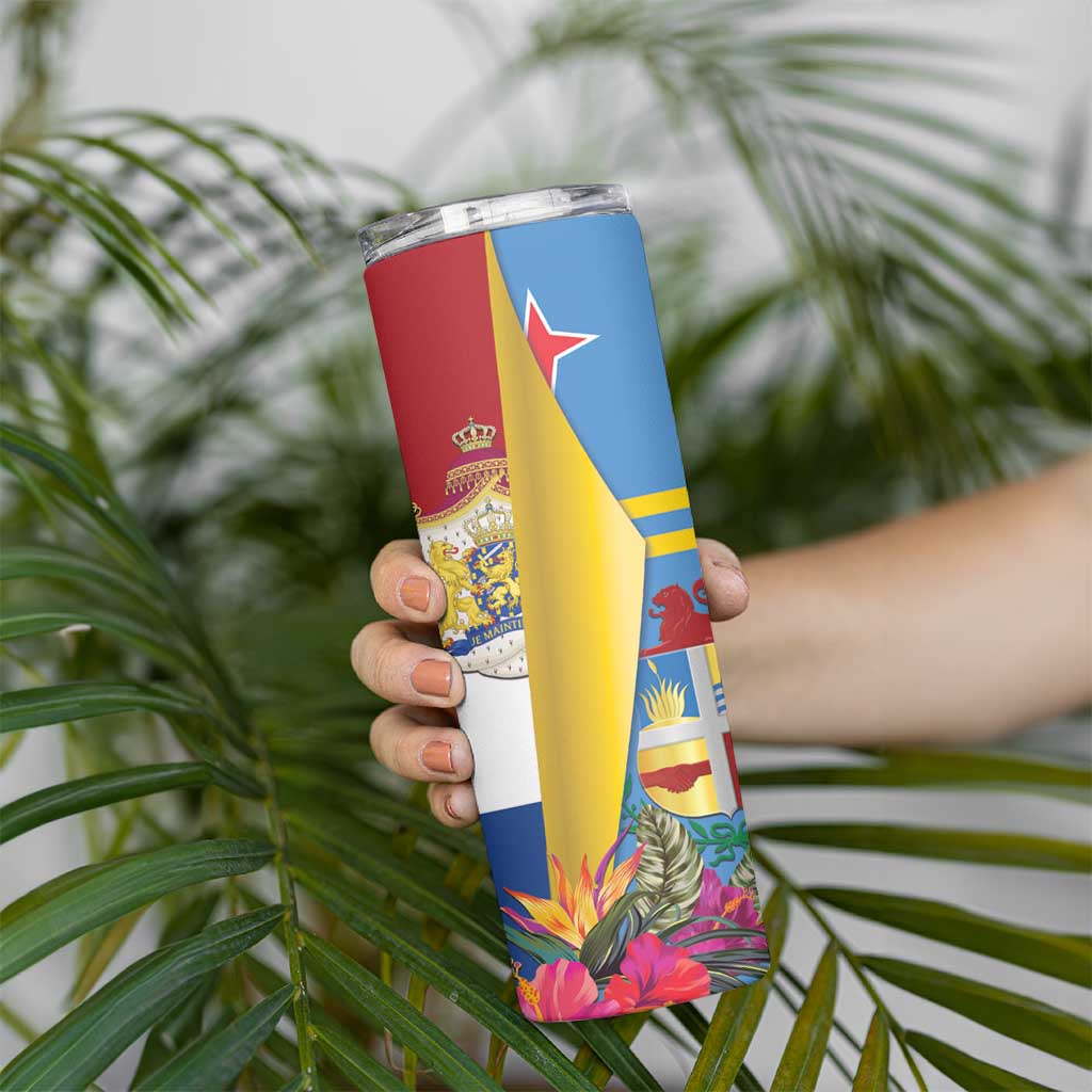 Aruba x Netherlands Skinny Tumbler Tropical Unique Style