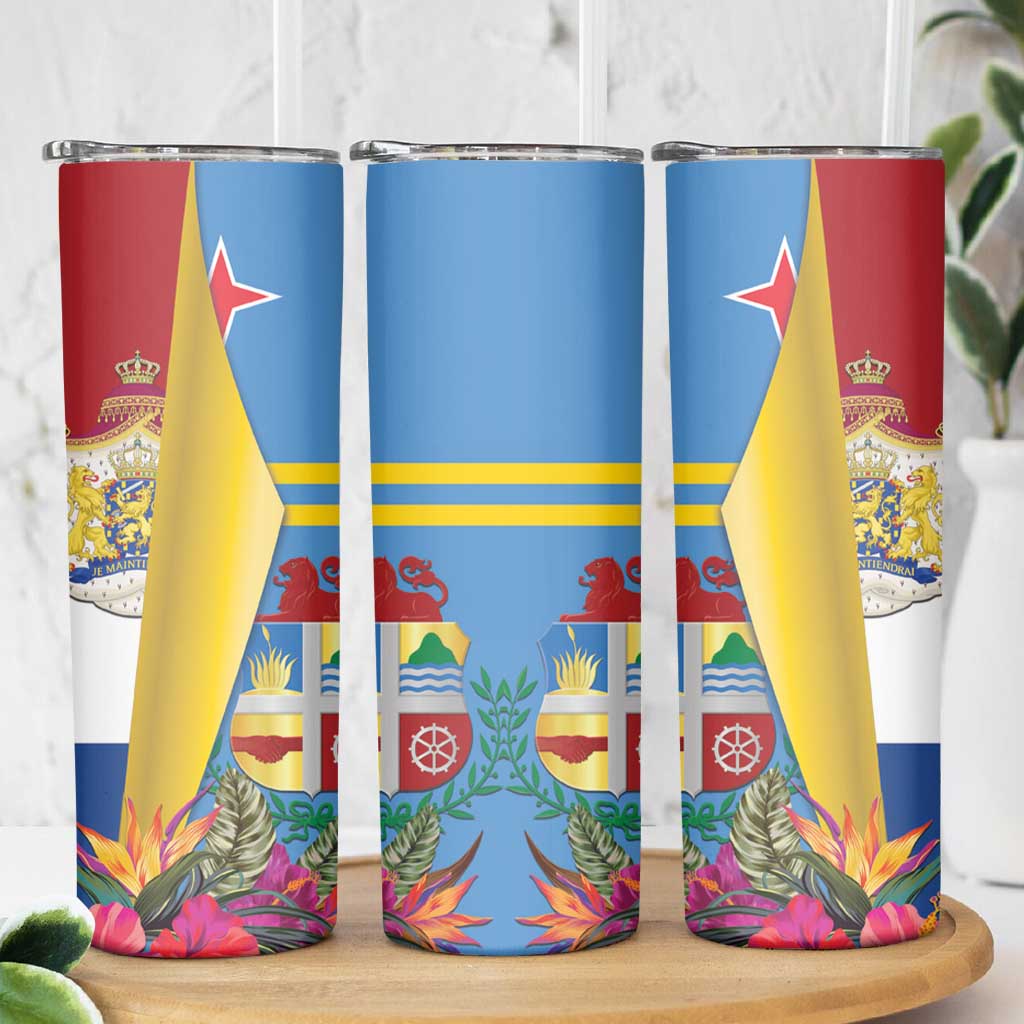 Aruba x Netherlands Skinny Tumbler Tropical Unique Style