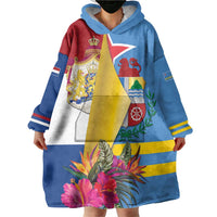 Aruba-Netherlands Wearable Blanket Hoodie Tropical Unique Style