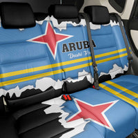 Aruba Dushi Tera Back Car Seat Cover Coat Of Arms Torn Paper Stylized