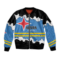 Aruba Dushi Tera Bomber Jacket Coat Of Arms Torn Paper Stylized