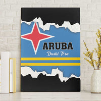 Aruba Dushi Tera Canvas Wall Art Coat Of Arms Torn Paper Stylized