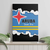 Aruba Dushi Tera Canvas Wall Art Coat Of Arms Torn Paper Stylized