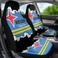 Aruba Dushi Tera Car Seat Cover Coat Of Arms Torn Paper Stylized