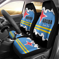 Aruba Dushi Tera Car Seat Cover Coat Of Arms Torn Paper Stylized
