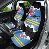 Aruba Dushi Tera Car Seat Cover Coat Of Arms Torn Paper Stylized