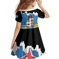 Aruba Dushi Tera Family Matching Long Sleeve Bodycon Dress and Hawaiian Shirt Coat Of Arms Torn Paper Stylized